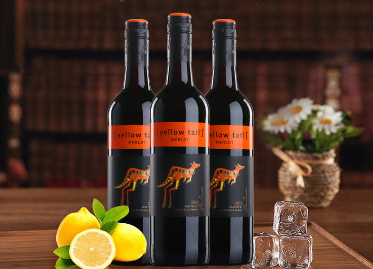 澳洲进口 黄尾袋鼠梅洛红葡萄酒红酒750ml/瓶